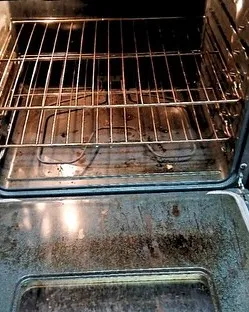 Oven before cleaning