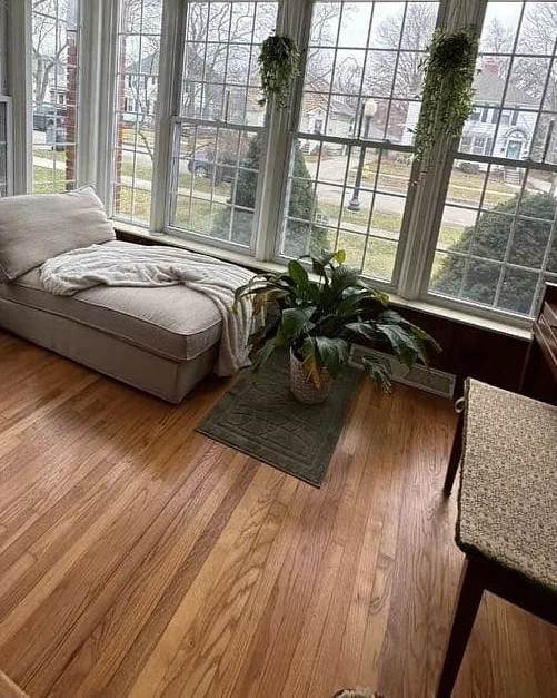 Sunroom before cleaning