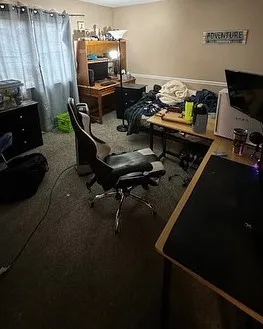 Home Office before cleaning